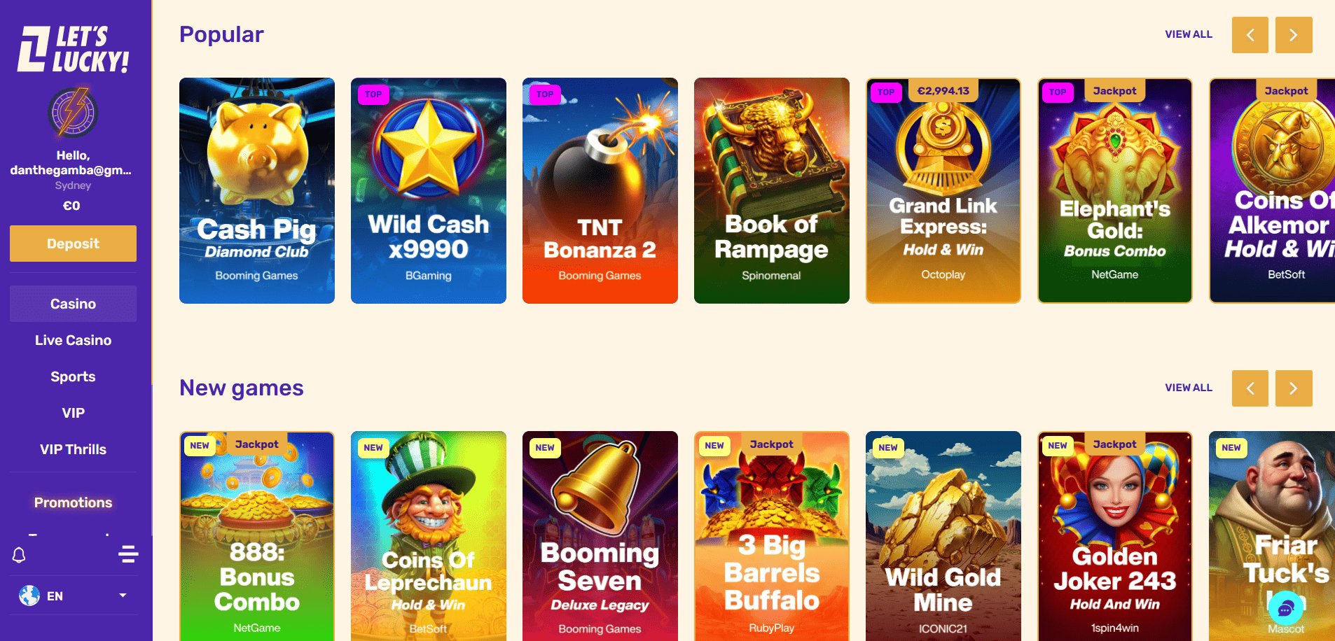 Spel pÄ nya casinon