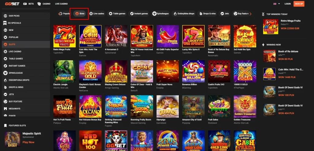Slotkatalog GG.BET